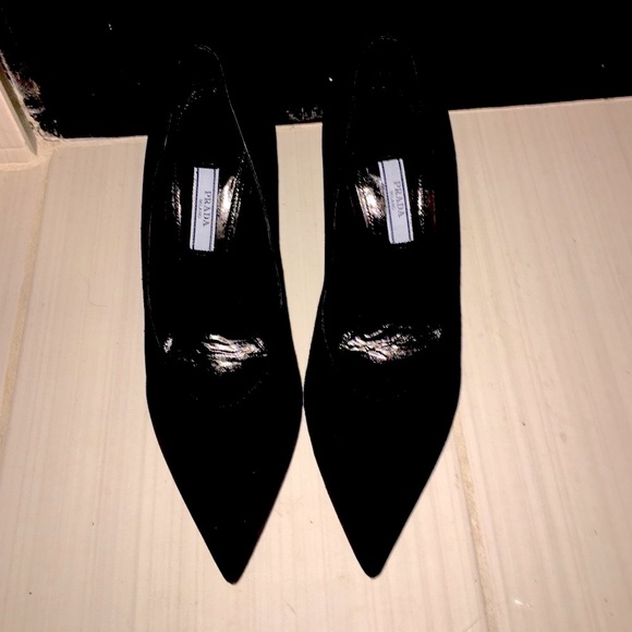Prada Shoes - Prada Milan Suede black shoes size 38